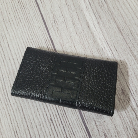 Lancel Key Card leather Wallet Black/Gold - Picture 3 of 6